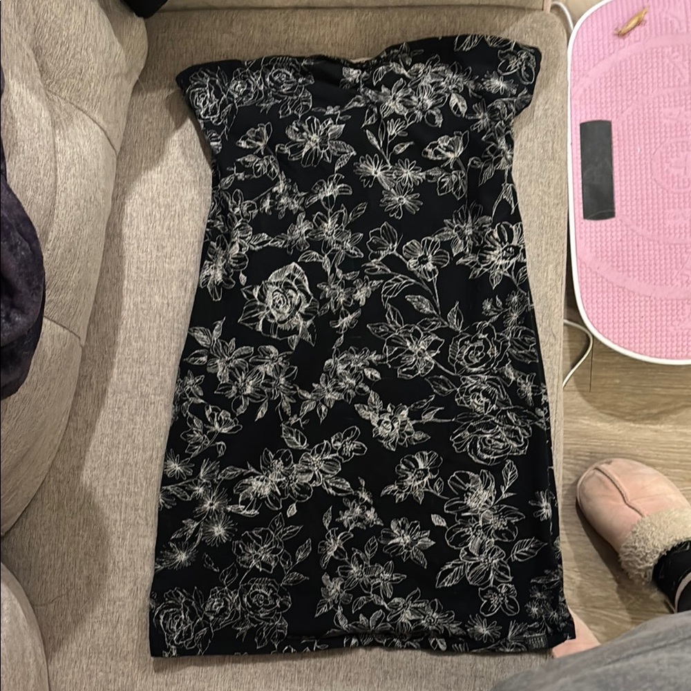 Billabong Floral Black and White Women's Dress